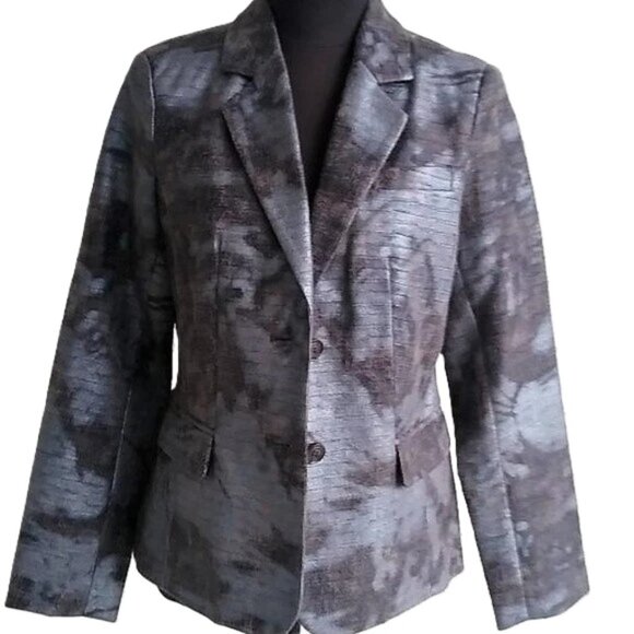 CHI by Falchi Silver & Black Texture Blazer Jacket ( SMALL ) NWT  Retail $109.00 - Picture 1 of 6